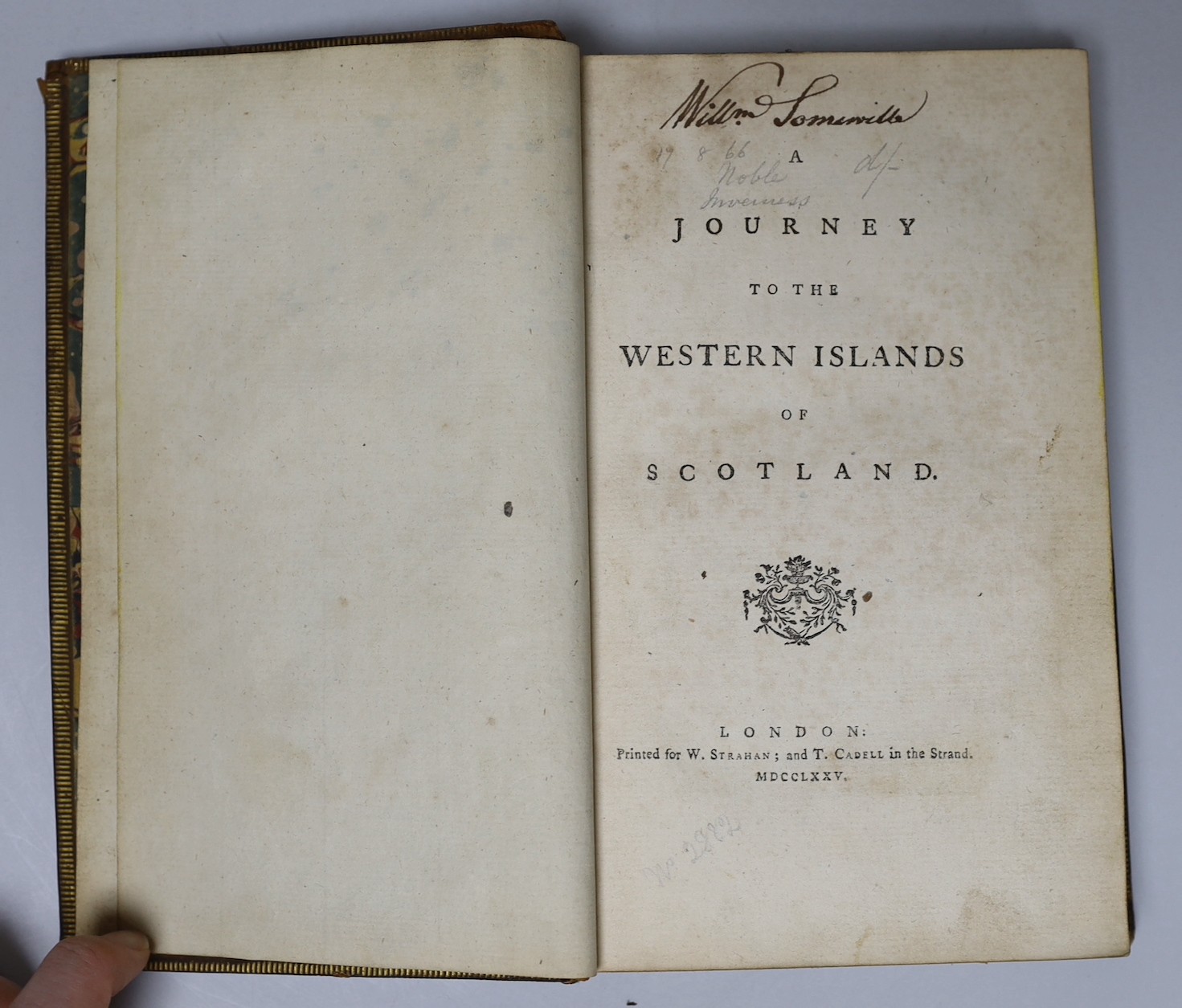 Boswell, James - Life of Johnson, with numerous additions and notes by John Wilson Croker, 5 vols, 8vo, calf, John Murray, 1831 and Johnson, Samuel - Journey to the Western Isles, 1st edition, 6 line errata at end, 8vo,